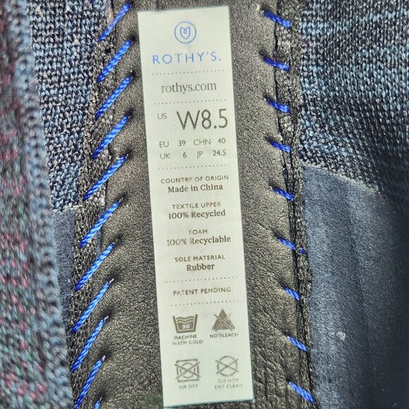 Rothy's Navy Blue Heather Loafer Size W8.5 - Picture 7 of 14